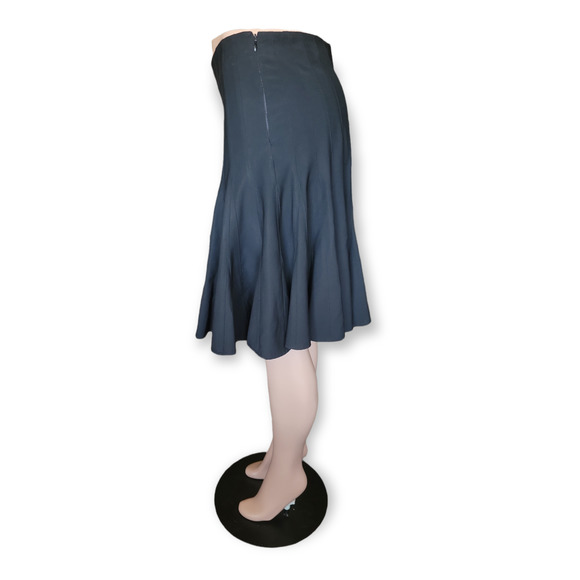 Club Monaco Wool Blend Fit And Flare Knee Length Skirt Size 6 Black - Picture 5 of 8